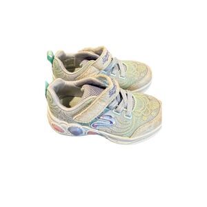 Skechers S-Lights Princess Wishes Light-Up Sneakers Magical Collection sz8